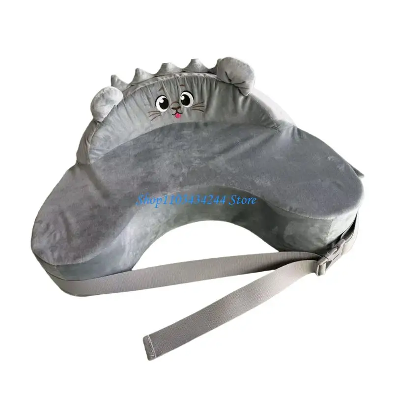 Nursing Pillow Breastfeeding - Oreiller d'allaitement spacieux en molleton corail,