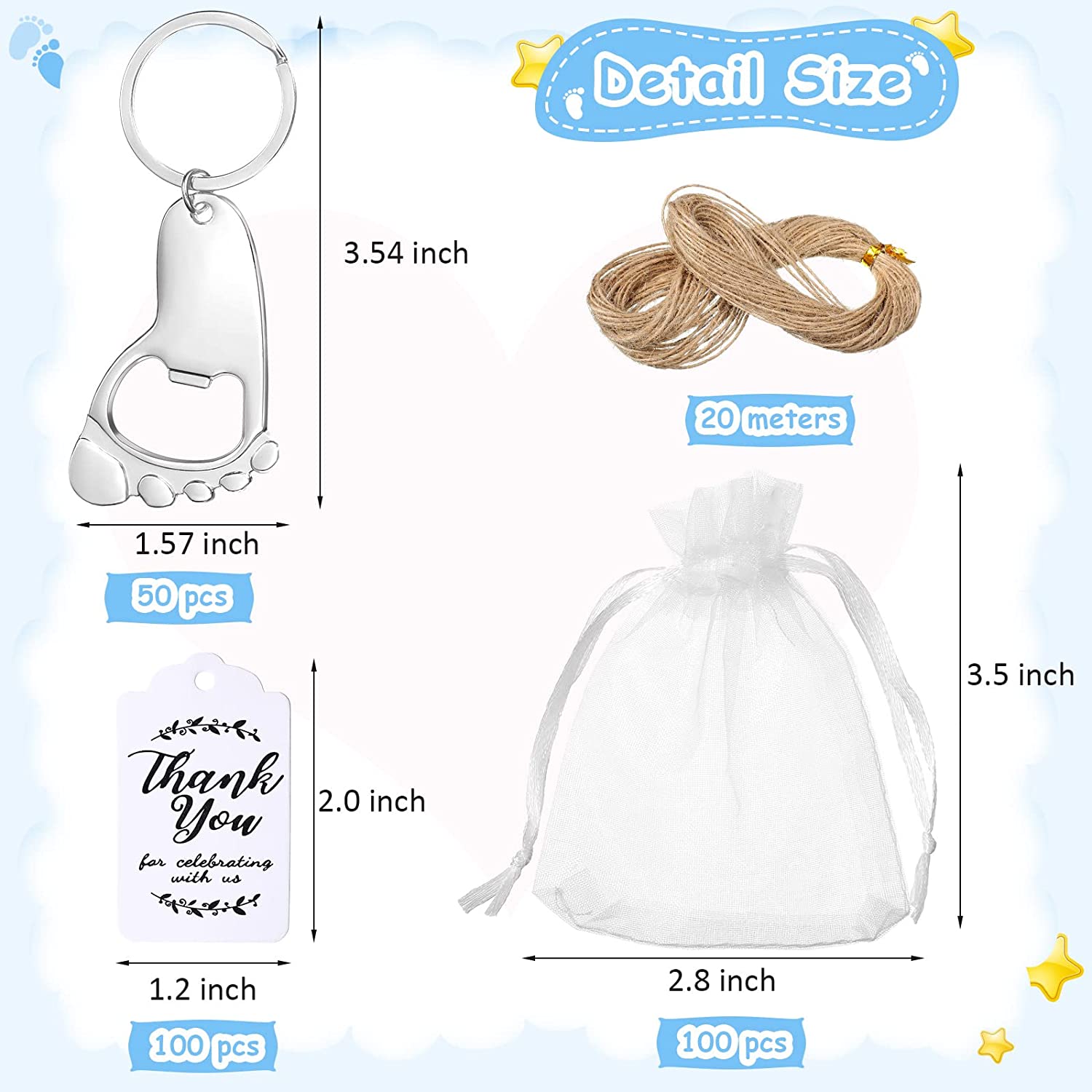 Lot de 50 porte-clés décapsule - Zwitsal Baby Products avis et prix